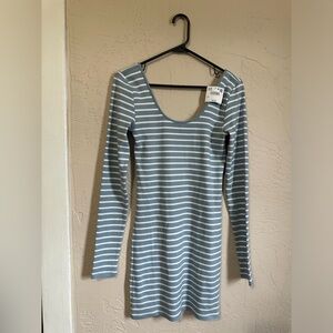 NWT American Eagle Size Medium Blue Striped Dress